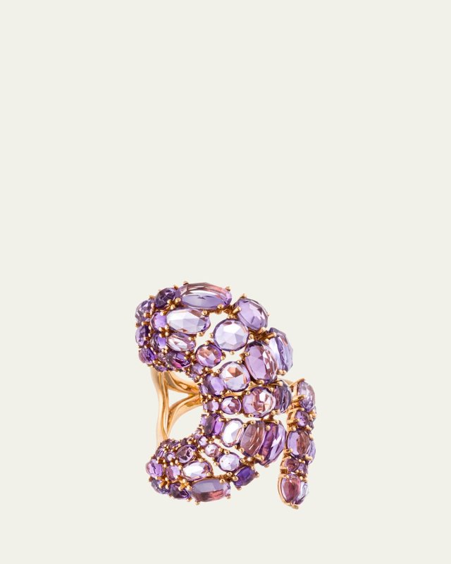 18K Rose Gold Mosaico Di Luce Amethyst Mille Volte Ring